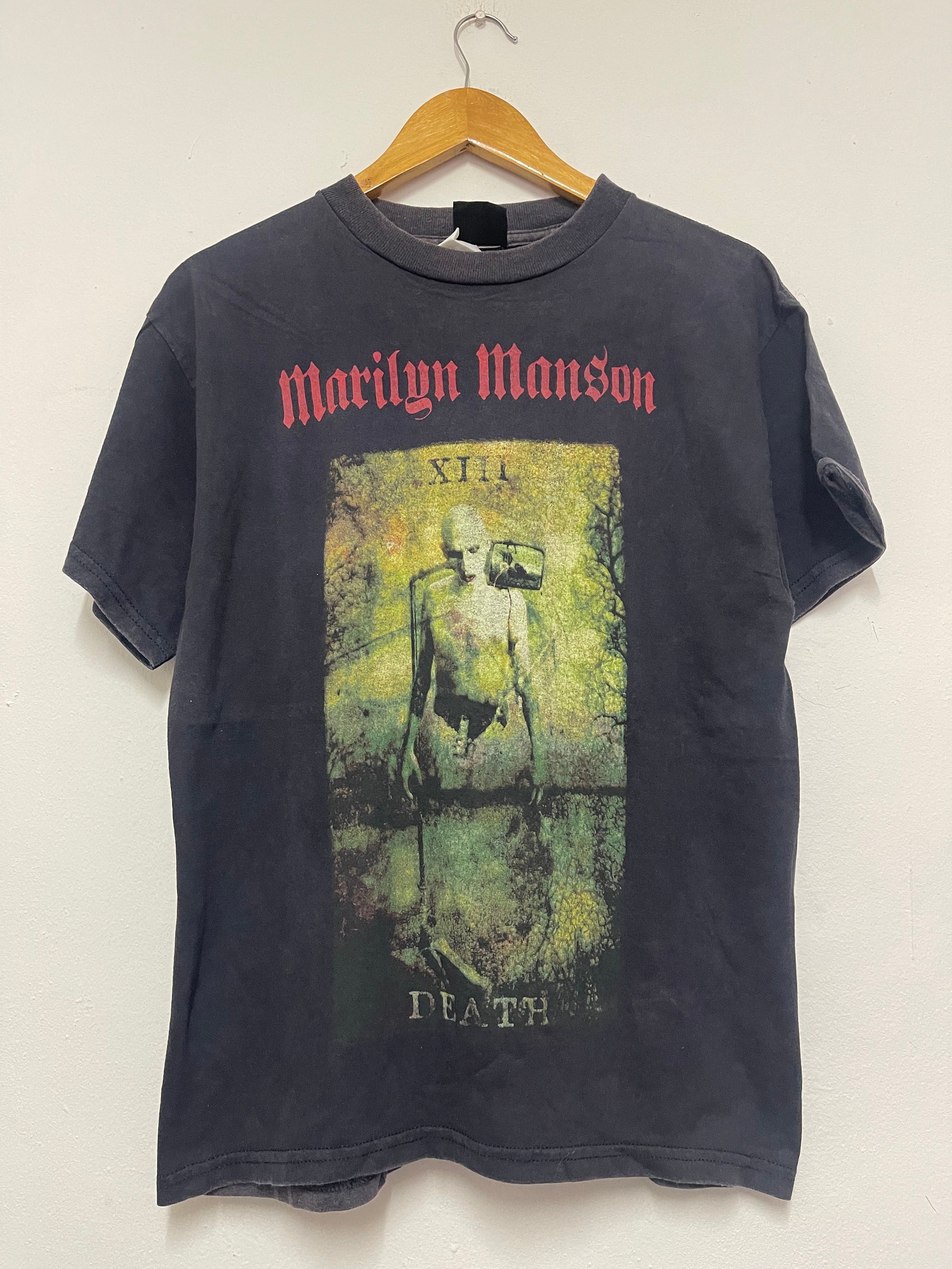 Vintage 00s Marilyn Manson Death 2000 Industrie Metal Musik T 