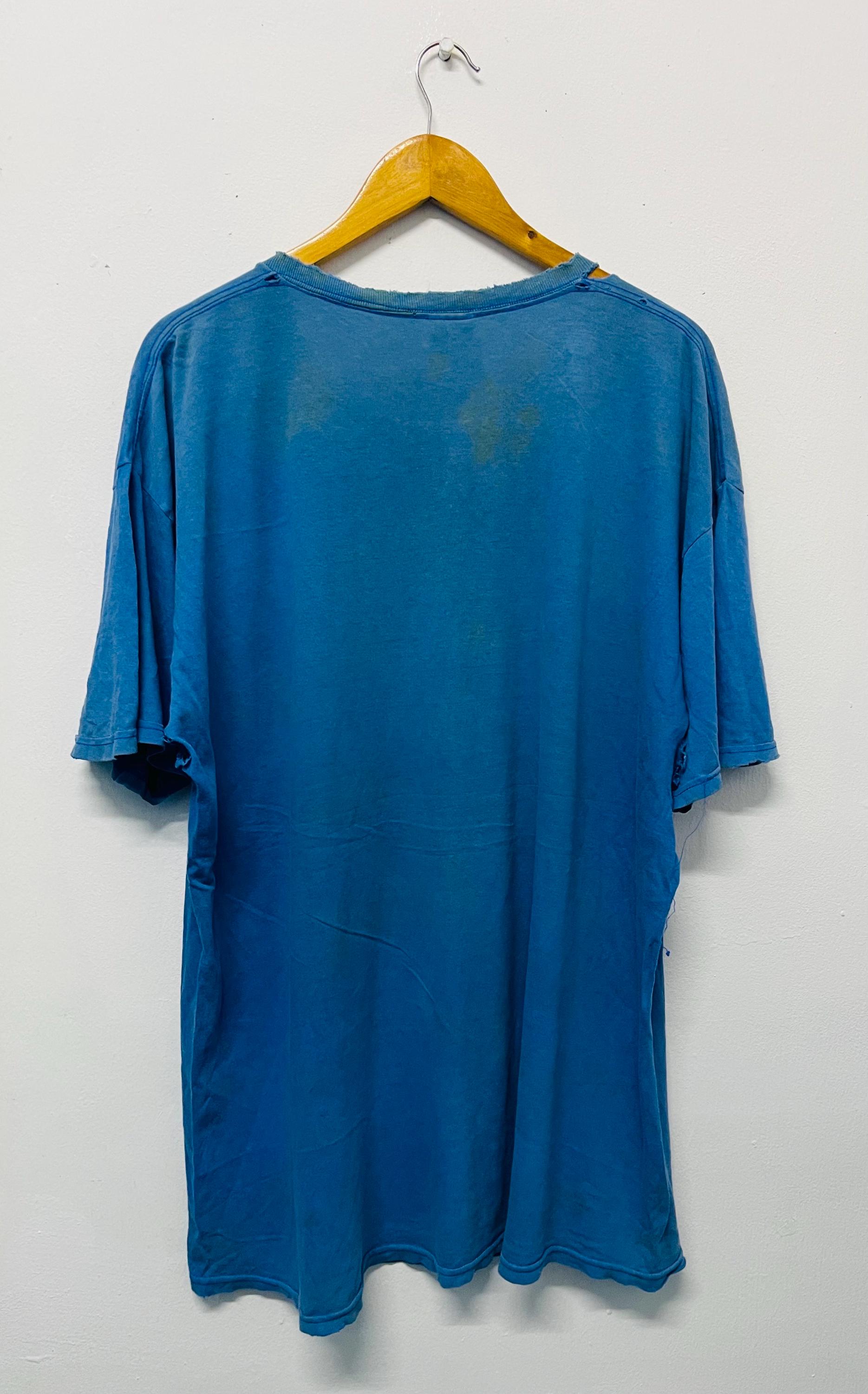 Vintage 00s Sonic Youth Washing Machine T-shirt : Blue XL