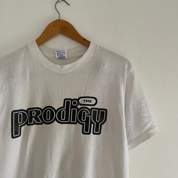 Vintage 90’s The Prodigy Band Electronic Dance Music T-Shirt / Euro Rave / Tour / Concerts / House Music / Streetwear / White / M