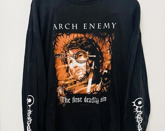 Vintage Y2k Arch Enemy Swedish Melodic Death Metal Band Black