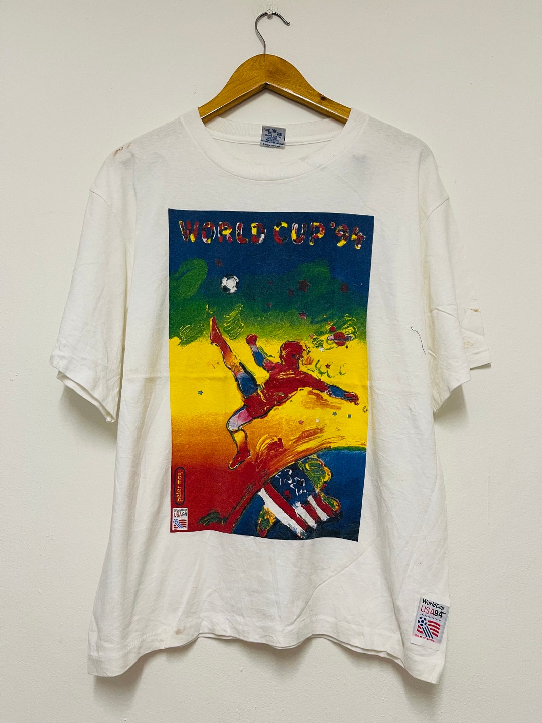 トップス 90s Vintage Peter Max Super Bowl Tshirt Vintage Peter Max Super Bowl Tshirt Signed First Year As