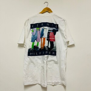 Vintage 90s Kermie Hilflipper T-Shirt / Funny / Parody / Cartoons / Streetwear / White / XL