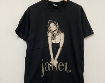 JANET JACKSON Tシャツ Paint Swatch Tee (L) Janet Jackson Shirt,Retro Janet Jackson Vintage 90s Shirt