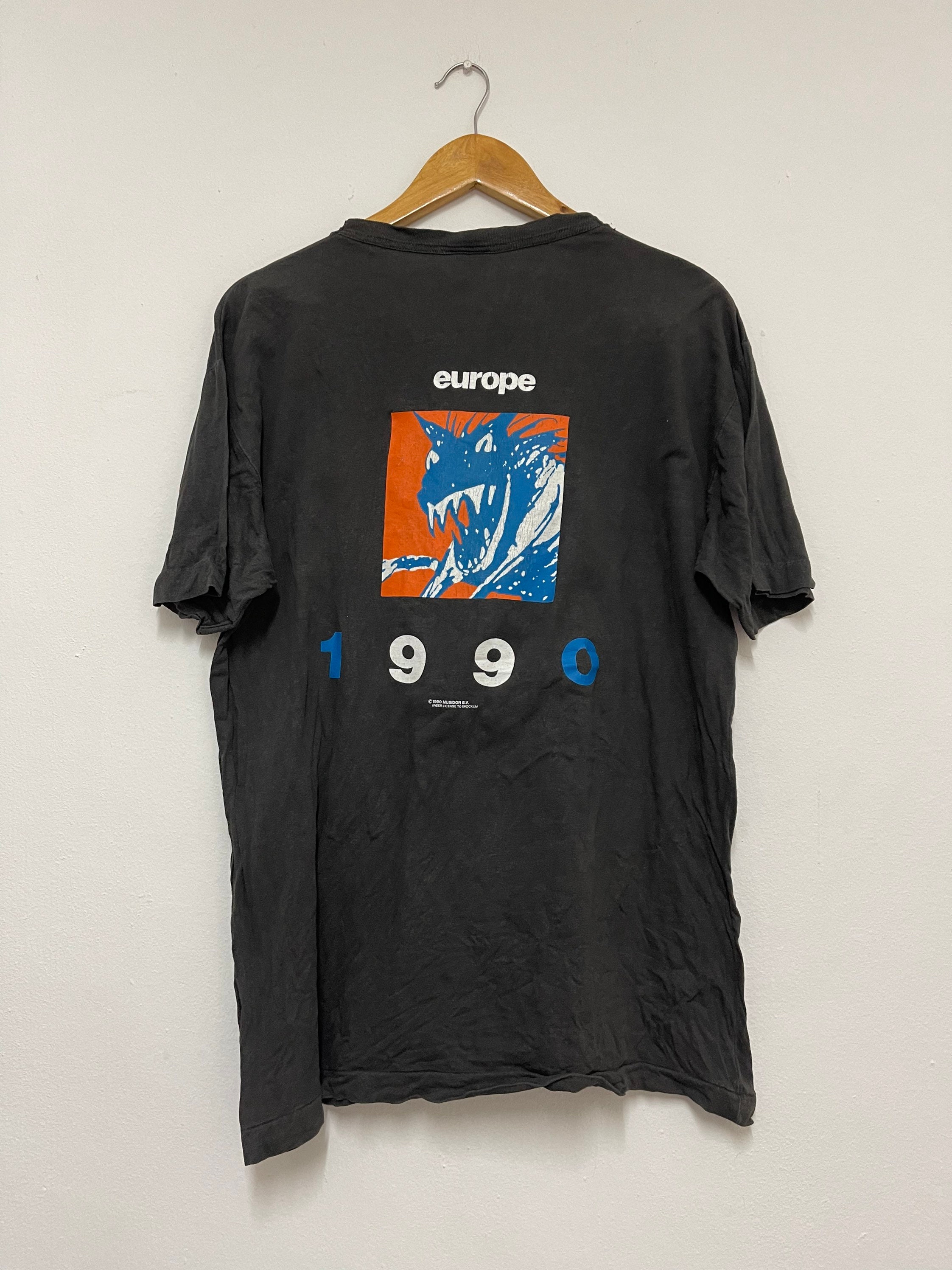 Vintage 90's the Rolling Stones “europe 1990 Rock N Roll Band T