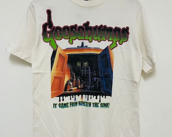 Vintage 90’s Goosebumps Horror Comedy Film T-Shirt / Movie / Streetwear / White / Youth L