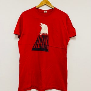 Vintage 70s America Band 1978 Angerman Band T-Shirt / Rock n Roll / Tour / Concert / Music / Streetwear / Red / L