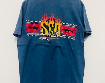 Vintage 90s Sally Can’t Dance :  ScD Surf Skate T-Shirt / Modern Streetwear / Rare / Street Fashion / Designer / Skate Surf / Blue / M