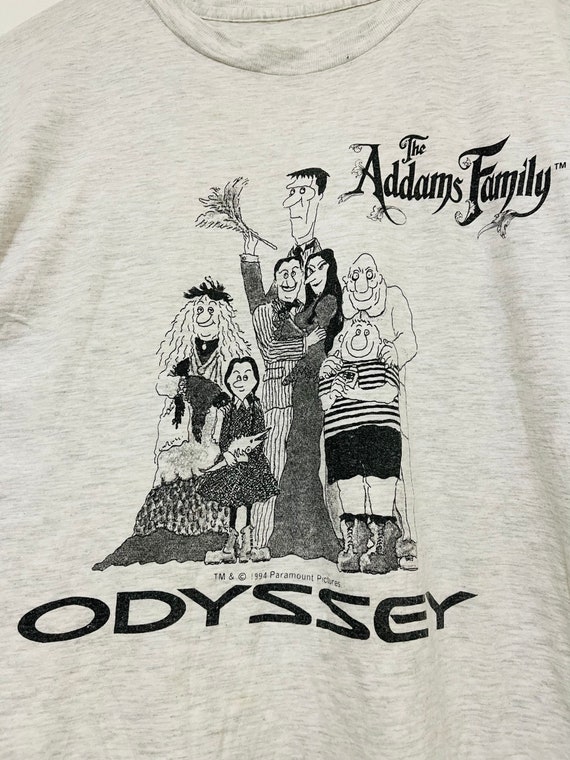トップス 90s the addams family T-shirt XL Vintage 90s 1991 XL The Addams Family Wednesday Glow In The