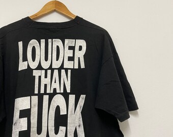 Vintage 90s Ice-t “ Louder Than Fuck “ World Tour Rap T-shirt