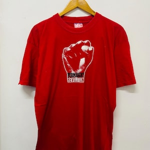 Vintage 90s Rednek London : Permenent Revolution T-Shirt / Streetwear / Rare / Street Fashion / Designer / Propaganda / Book / M / Humour