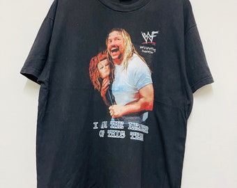 Vintage 90s Al Snow : I’m The Leader Of this Team 1999 American Wrestler Sportman Celebrity T-Shirt / Wrestling / Streetwear / Black / L