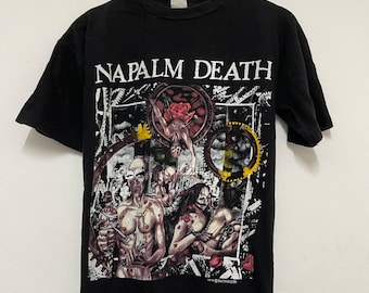 Vintage 90s Napalm Death “ Utopia Banished 1992 Death Metal T
