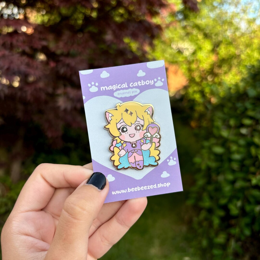 Magical Catboy Enamel Pin: Kawaii Ita Bag Pin - Etsy