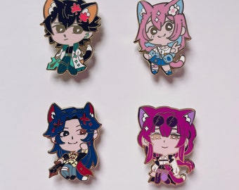 Honkai Star Rail Enamel Pin: Dan Heng, Kafka, Blade - Gold Plated
