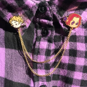 Good Omens Enamel Collar Pins