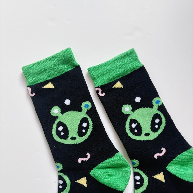Alien Socks, Kawaii Socks, Cutecore, Weird Core, Kidcore - Etsy