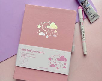 Kawaii Pink Journal: A5 Holographic PU Leather Notebook