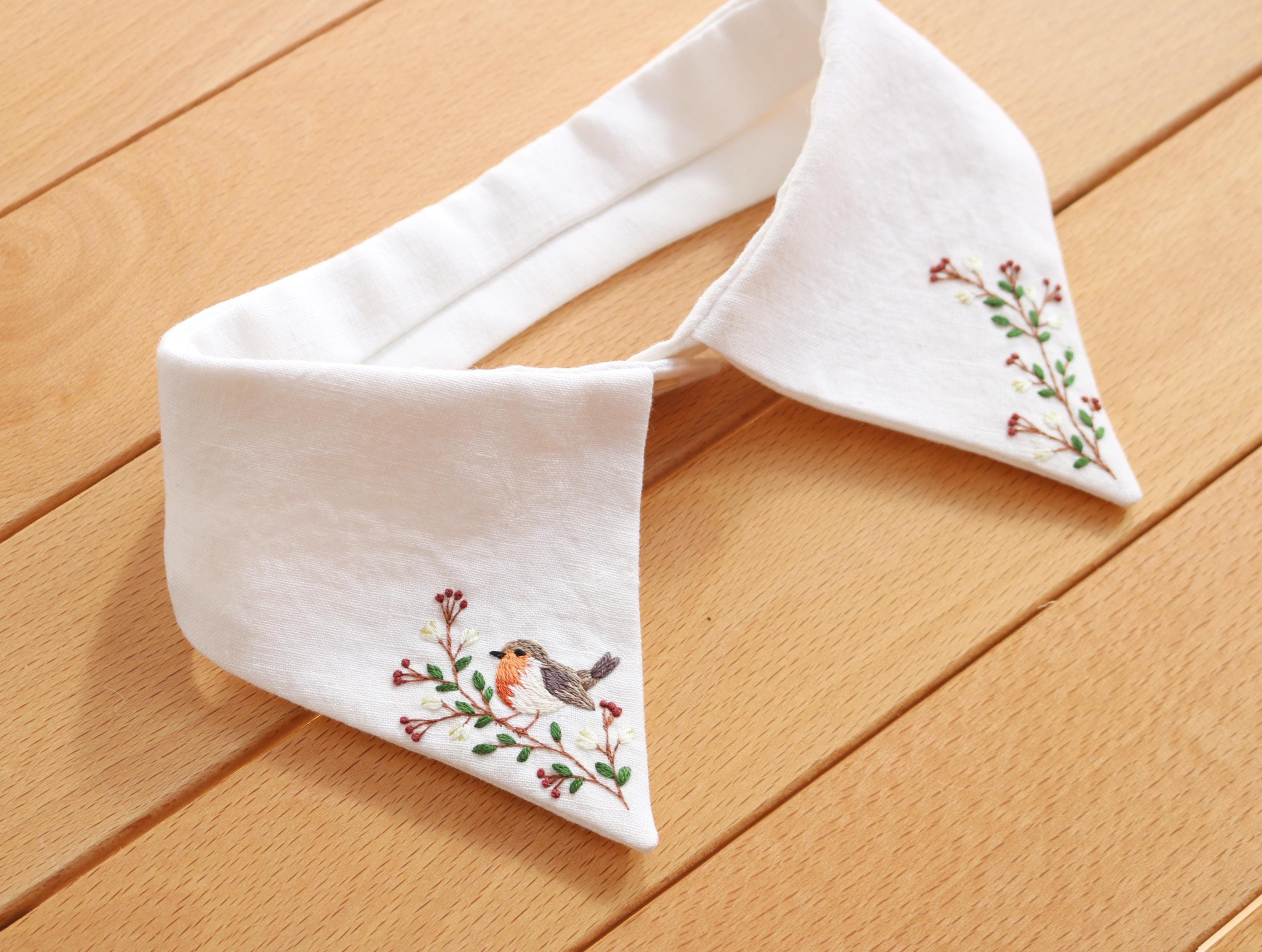 Detachable Collar, Embroidered Collar, Shirt Collar With Hand 