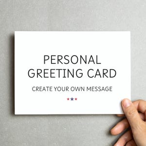Personalized Greeting Gift – Custom Message, Handmade, Custom Quote | Anniversary, Birthday, Thank You, Get Well, Keepsake, Unique Gift Card