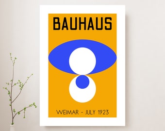 Bauhaus Wall Art, Geometric Retro, Living Room Decor, Colourful Print, Poster Art, Hanging Art, Living Room Art, Lounge Art, A3/A4/A5 Size