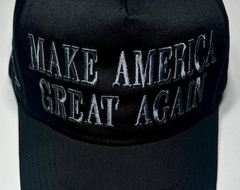 Make America Great Again - Blackout MAGA - Elon Musk Collectable Edition - Dark Never Surrender High Quality Snapback Hat / Ball Cap - MAGA
