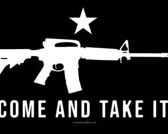 Come And Take It - Gonzales Flag Redesign- 4"x6" Bumper Sticker - Anti-Tyrant USA Freedom Liberty NRA Conservative 2nd Amendment 2A