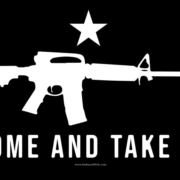 Come And Take It - Gonzales Flag Redesign- 4"x6" Bumper Sticker - Anti-Tyrant USA Freedom Liberty NRA Conservative 2nd Amendment 2A