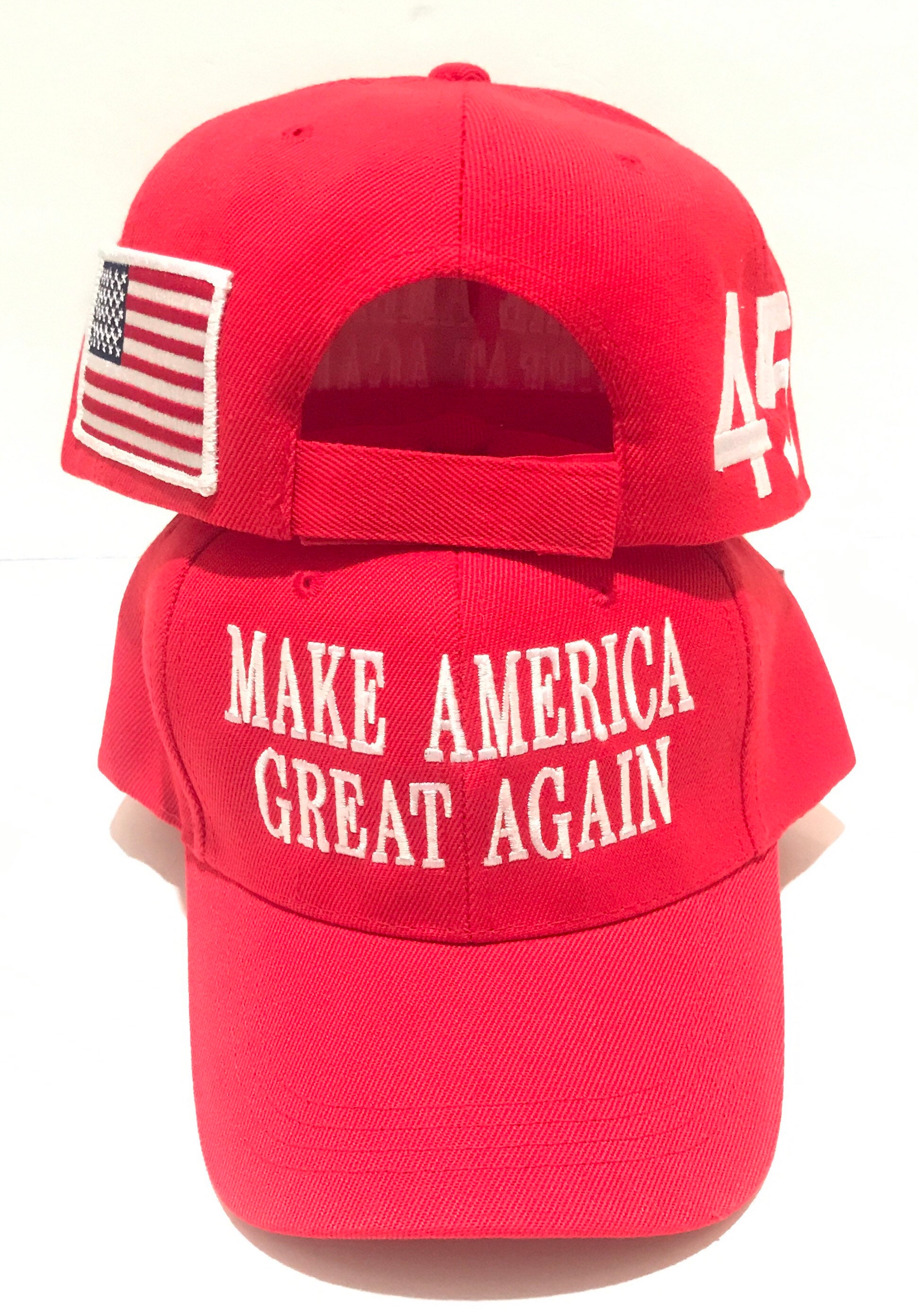 MAGA DONALD TRUMP MAKE AMERICA GREAT AGAIN HAT RED CAP METAL  KEYCHAIN 