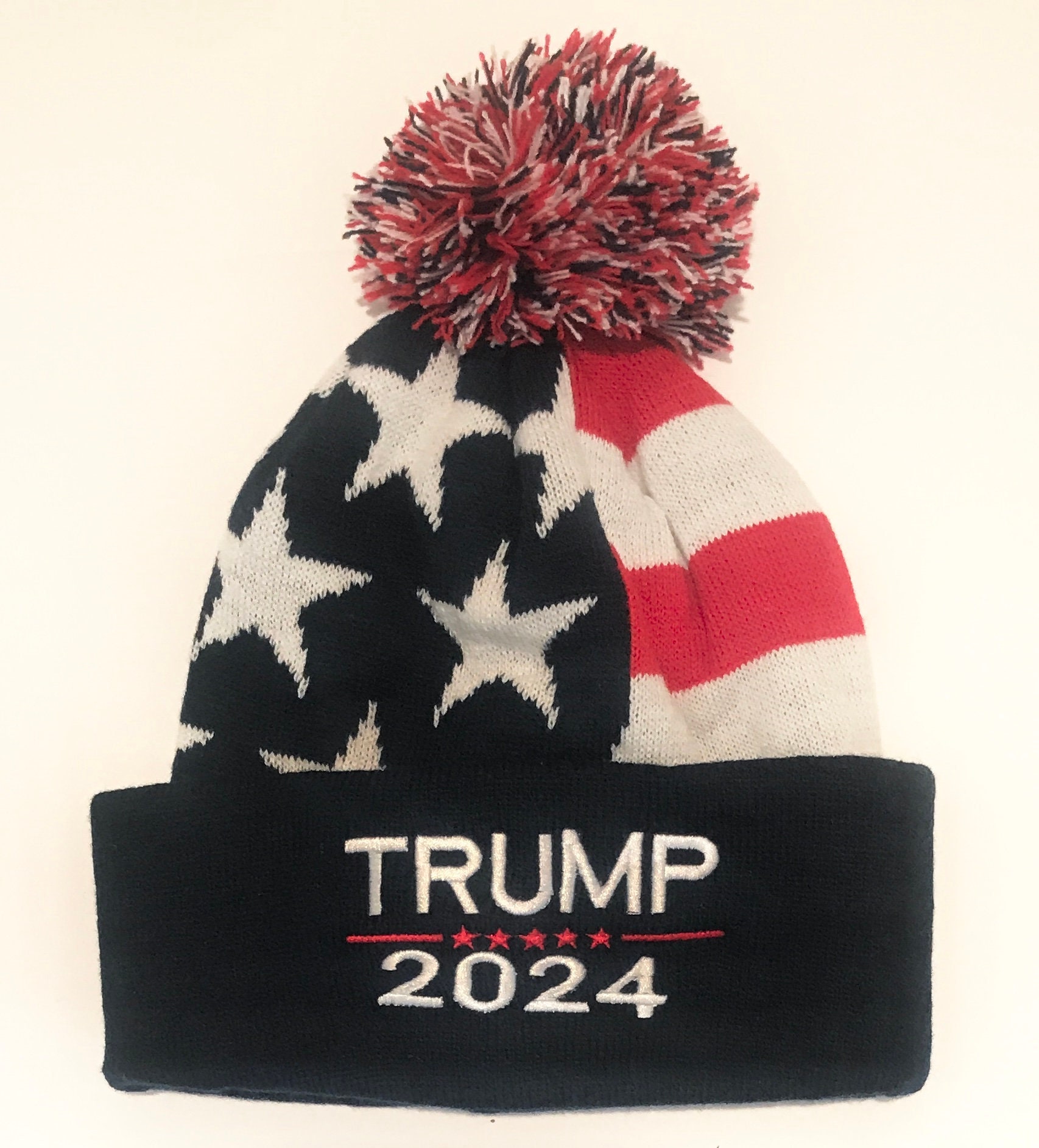 Donald Trump 2020 Hat Beanie Make America Great Again Knit Skull MAGA Hats Black