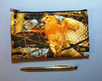 Red-shouldered Hawk Carry Pouch, bird phone case, hawk phone case, bird lover gift, birder gift, birdwatcher gift