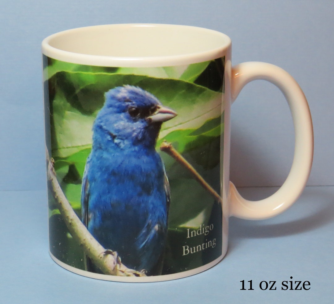 Indigo Bunting Coffee Mug Bird Mug Bird Coffee Mug Bird Etsy