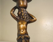 Olga Popoff Muller Candlestick LAMP 1923 Bronze Grecian Statuette Decor Art Deco Candle Holders Roaring 20 39 s