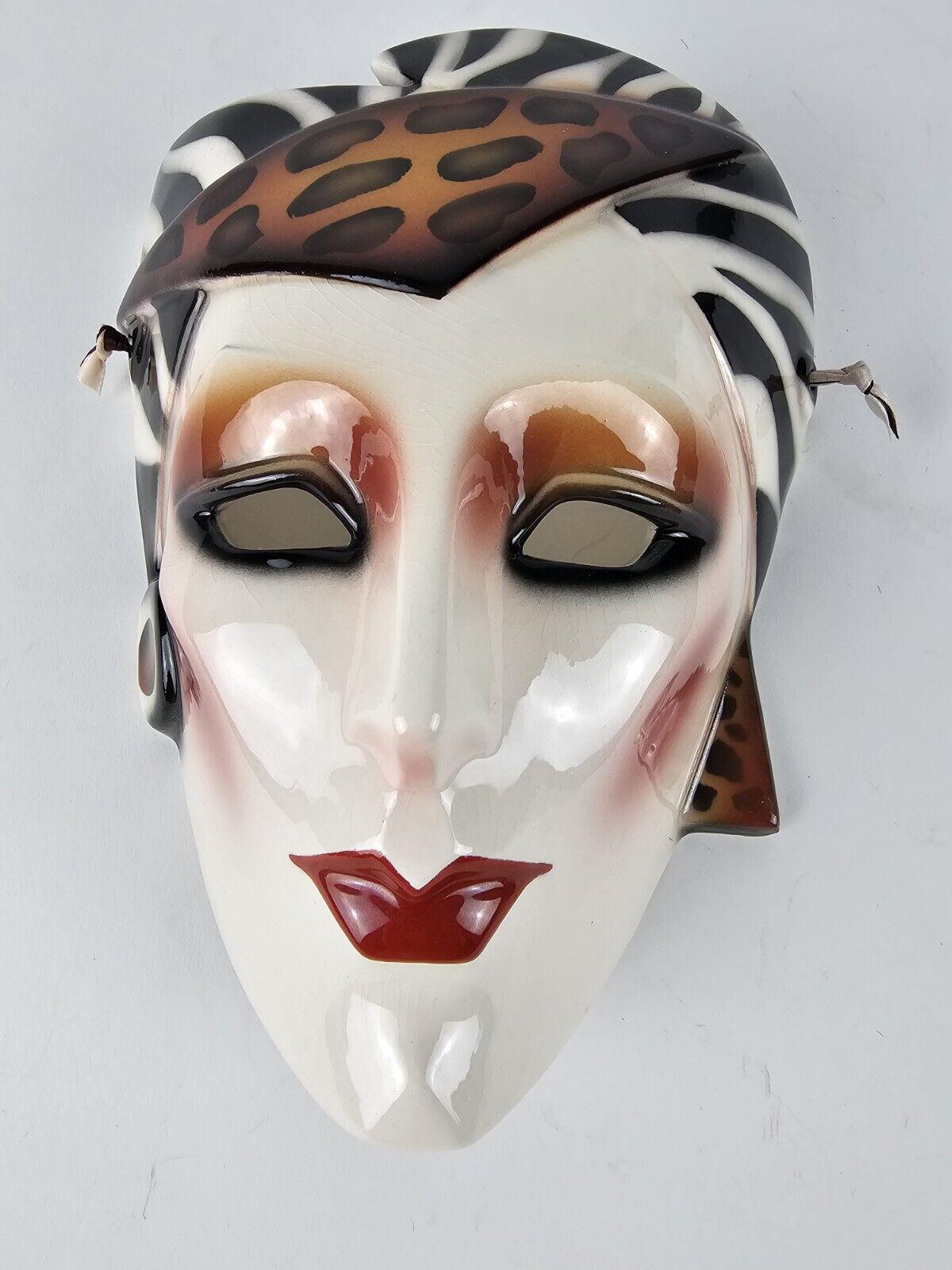 Vintage ABOUT FACE Clay Art San Francisco Ceramic Wall Mask Hand