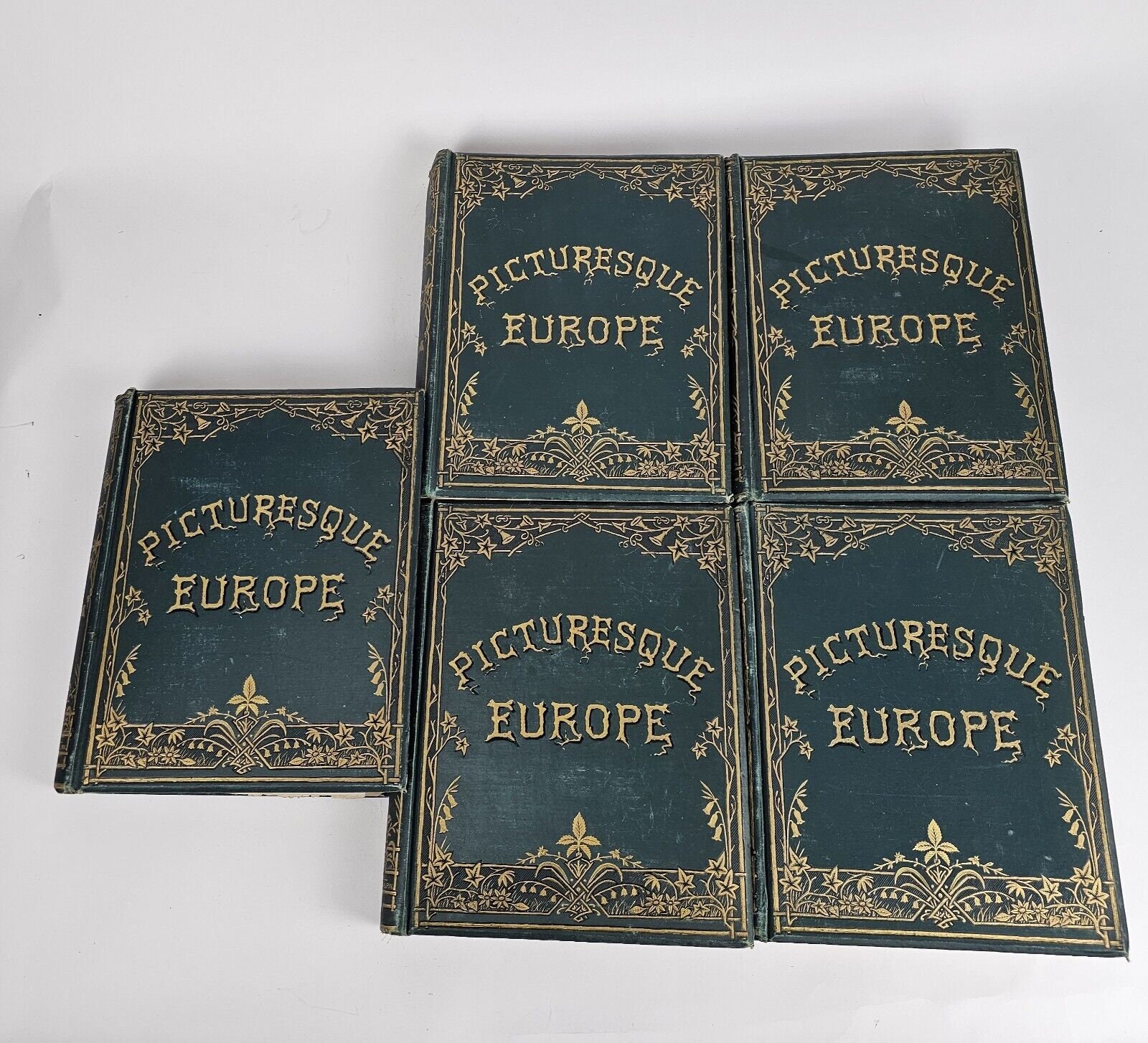 Picturesque Europe Antiquarian History Books Volumes 1 - 5 Cassell Peter Galpin