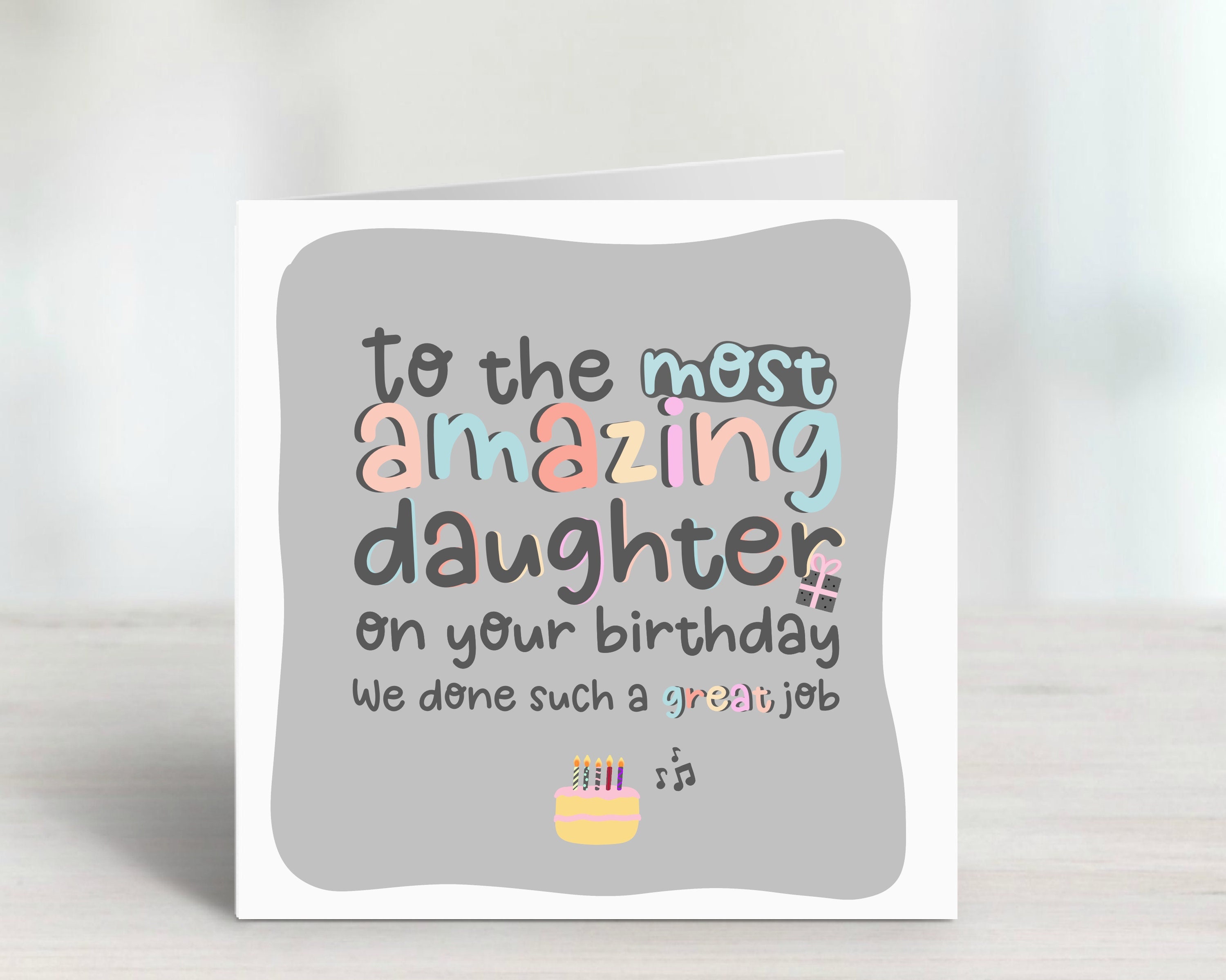 Daughter Birthday Card Funny Daughter Birthday Card Happy Etsy UK