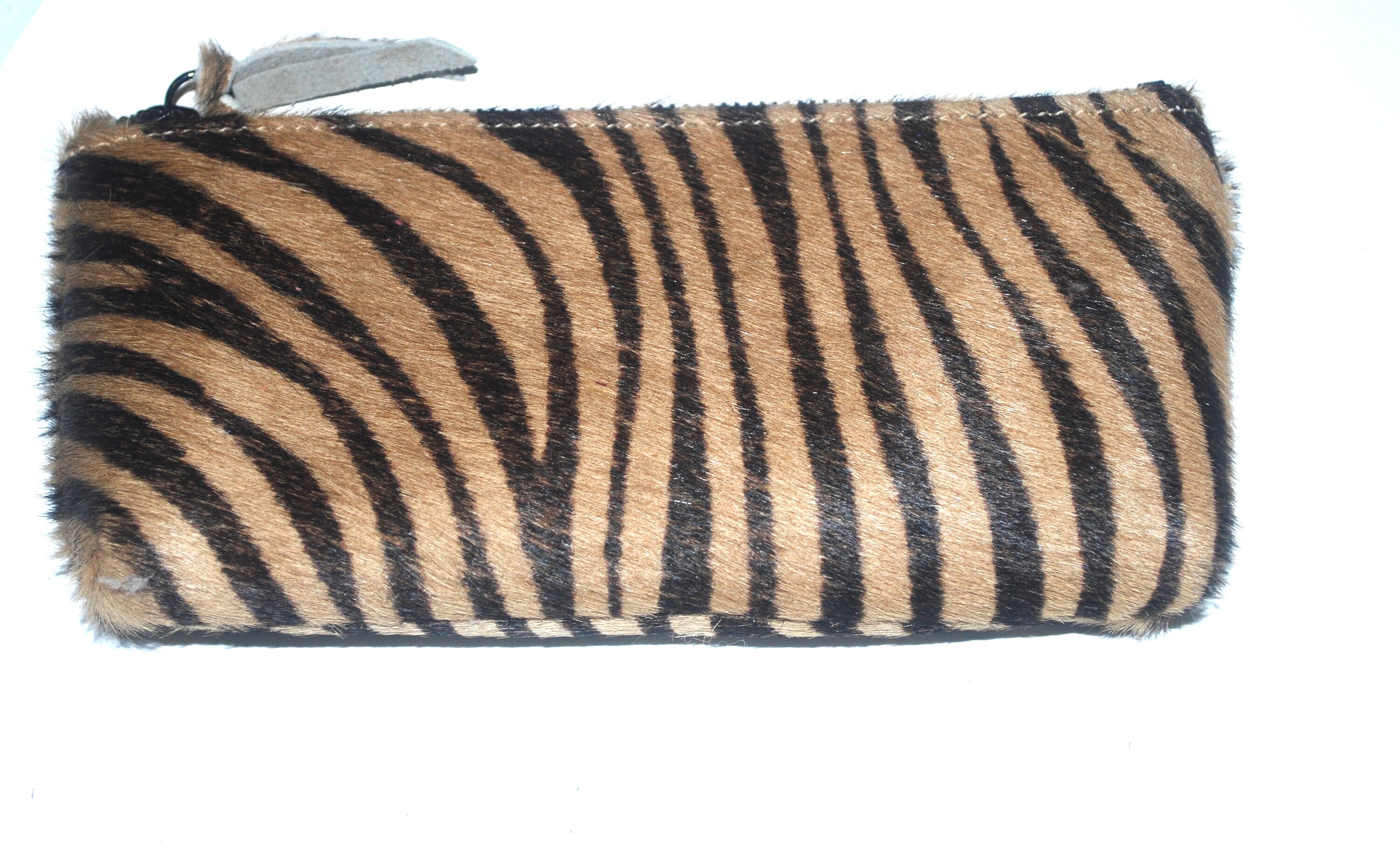 Trousse en Cuir de Vachette Imitation Zèbre