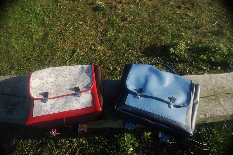 Briefcase leather kids