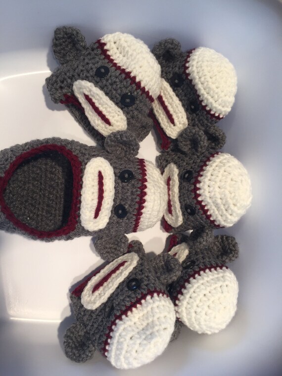 SOCK MONKEY SLIPPERS Etsy