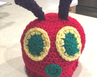 Caterpillar Hat, Newborn to Toddler size