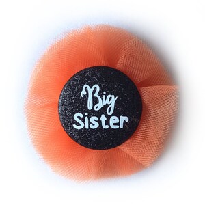 Big Sister Baby Shower Button Pin – Rosafarbenes Abzeichen Für Die Große Schwester, 8,9 Cm