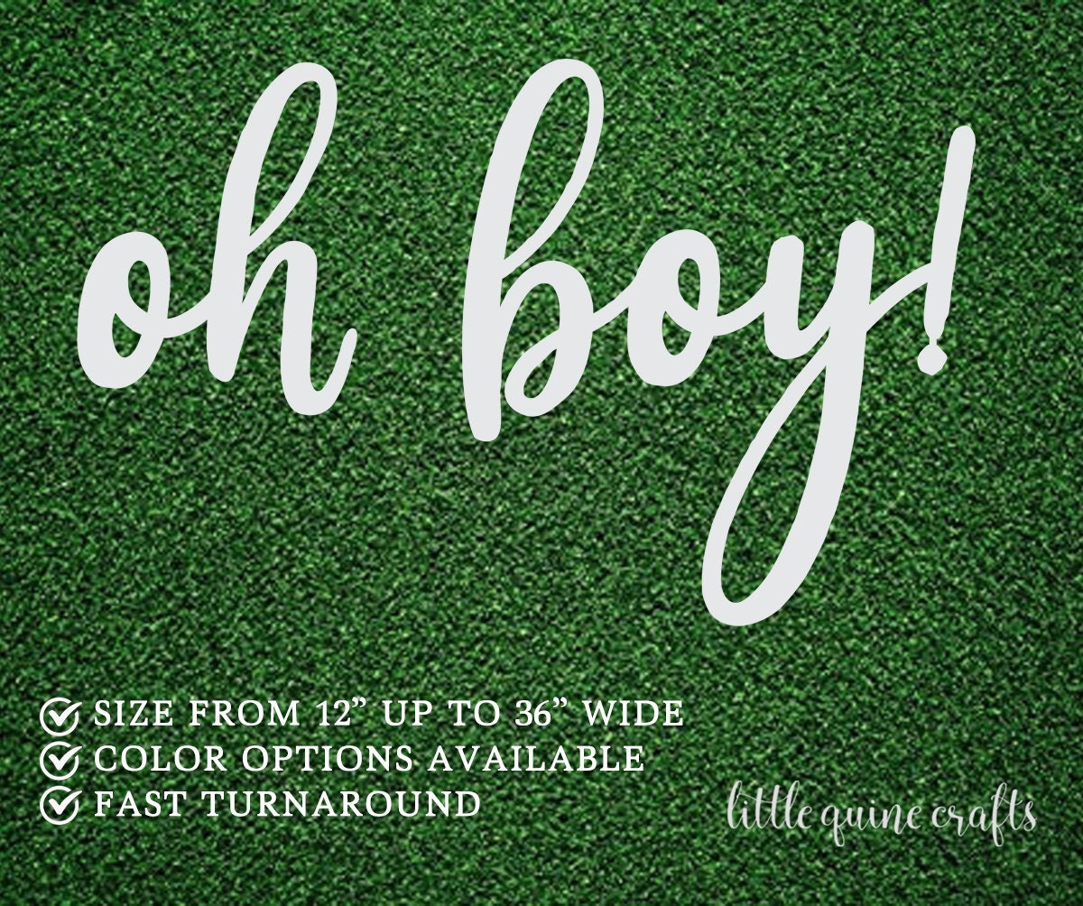 1 Pc Oh Boy 12 To 36 WIDE Large Gold Glitter Etsy