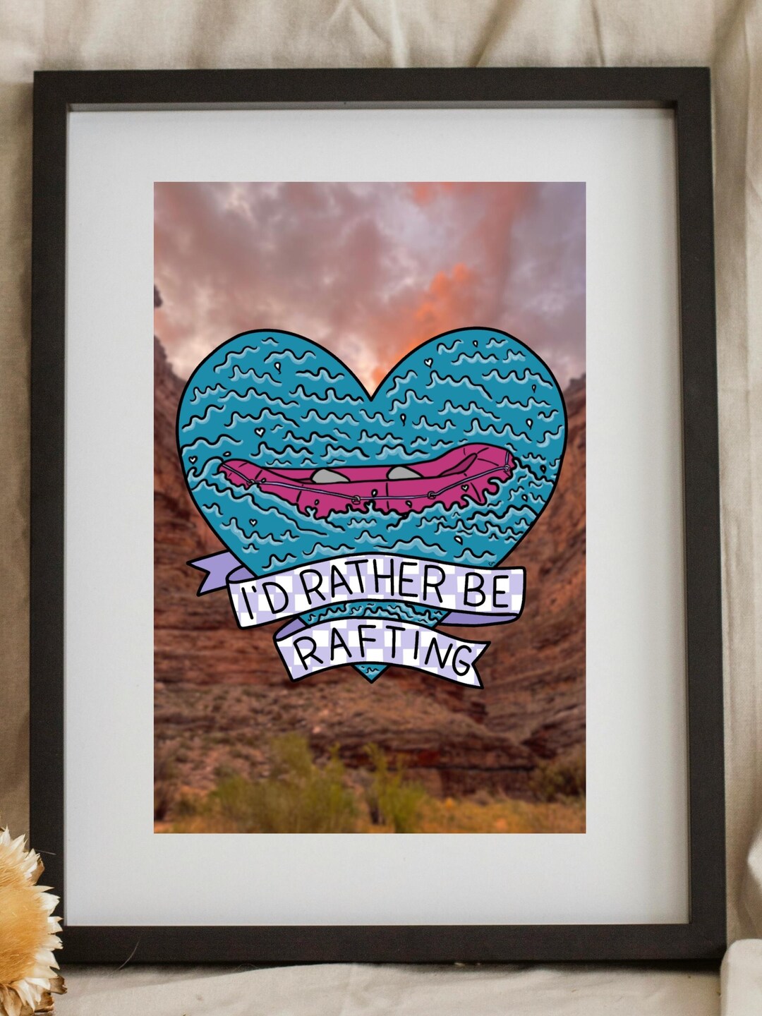 Rafting Whitewater Rafting Printable, Digital Wall Art for Bedroom