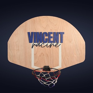 Custom Mini Basketball Hoop Backboard – Personalized Name Wall Decor for Kids or Sports Fans