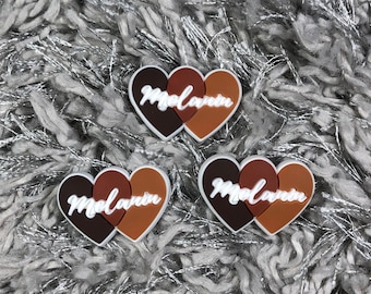 Croc Charms- Melanin Hearts