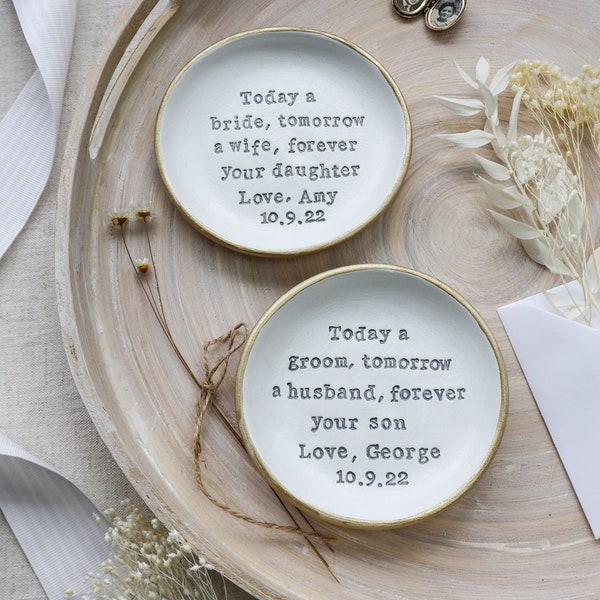 Personalized Ring Dish, Mother of Bride/Groom Gift, Wedding Keepsake
