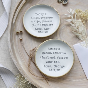Today a groom, Mother of the groom gift, forever your son, personalised Ring dish, ring bowl, wedding gift, gift for mum, mom, gift from son image 2