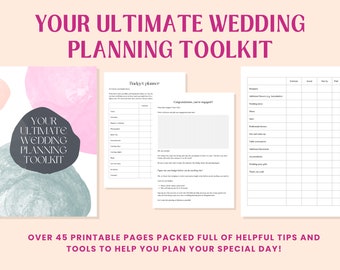 Wedding Planner toolkit, Printable, Template Wedding Planner, Wedding Itinerary, Wedding Planning Book, Wedding Planning Checklist