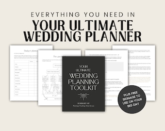 Wedding Planner toolkit, Printable, Template Wedding Planner, Wedding Itinerary, Wedding Planning Book, Wedding Planning Checklist