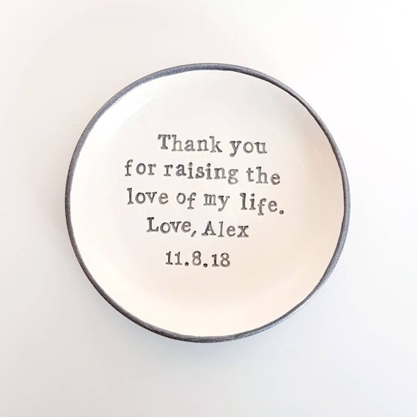 Personalized Mother of the Bride/Groom Keepsake Dish - Wedding Gift
