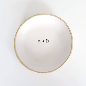 Personalised ring holder, Ring dish, Engagement gift, Bridal Shower gift, Wedding gift, Personalised Pottery, catch all dish